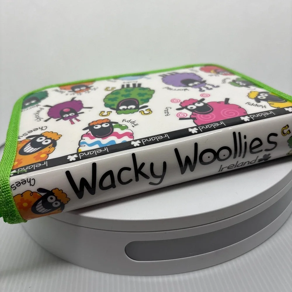 Wacky Woollies Ireland Pencil Case Holder Sheep Design Zippered Irish‎ Souvenir